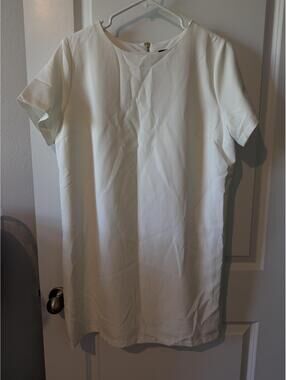 LULUS short sleeve dress white Large